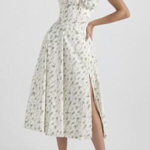 Women's Floral Sling Dress Midi Summer Casual A-Line