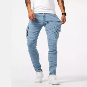 Men's Cargo Pants Cotton Multi-Pocket Tapered Utility Casual