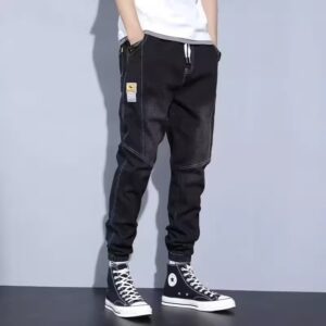 Men's Slim Fit Denim Jeans Tapered Leg Casual Street Style