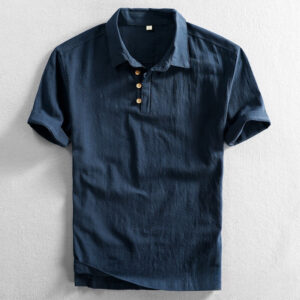 Men's Slim Fit Linen Short Sleeve Shirt